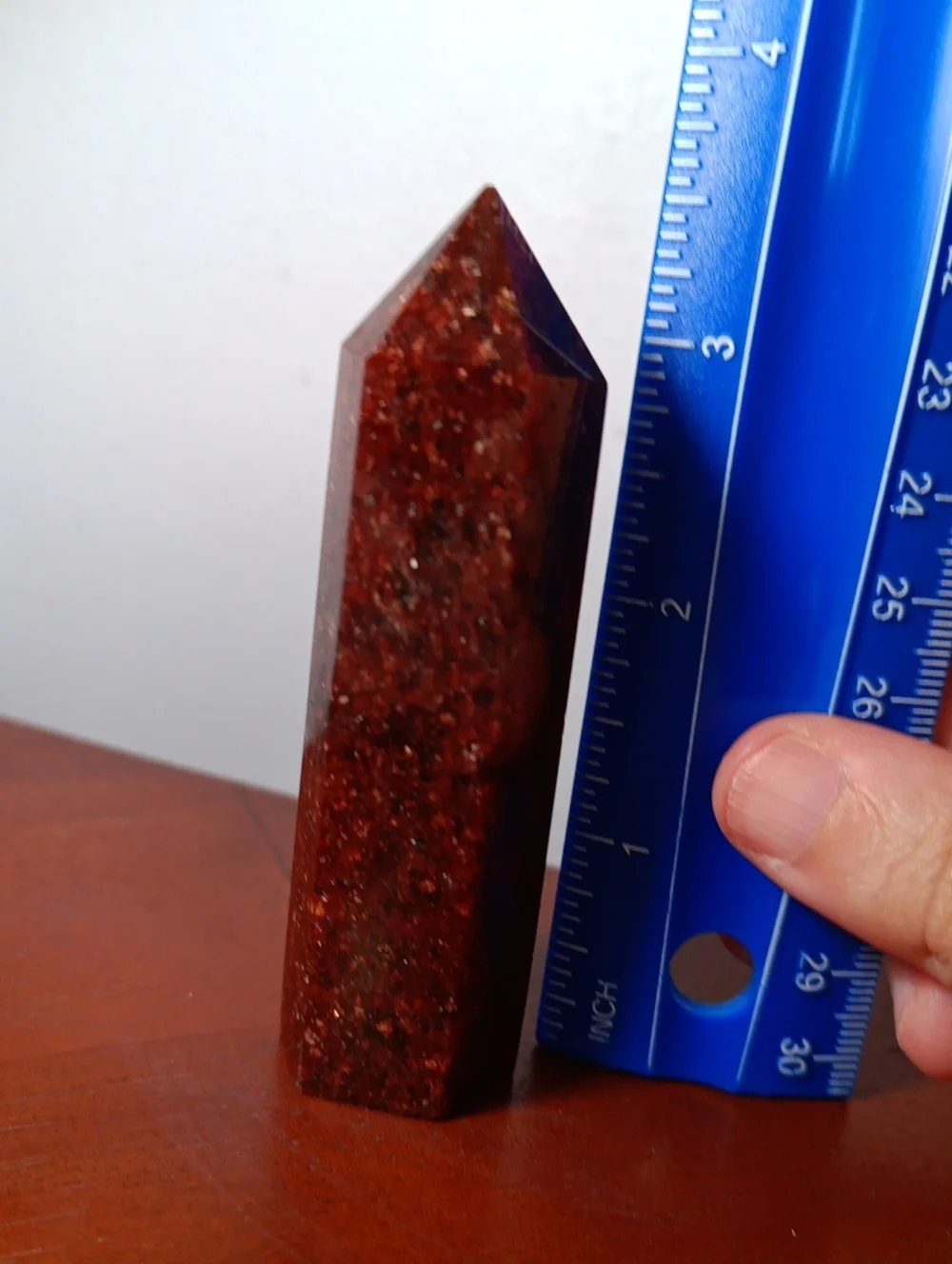 Red Strawberry Quartz Crystal Tower